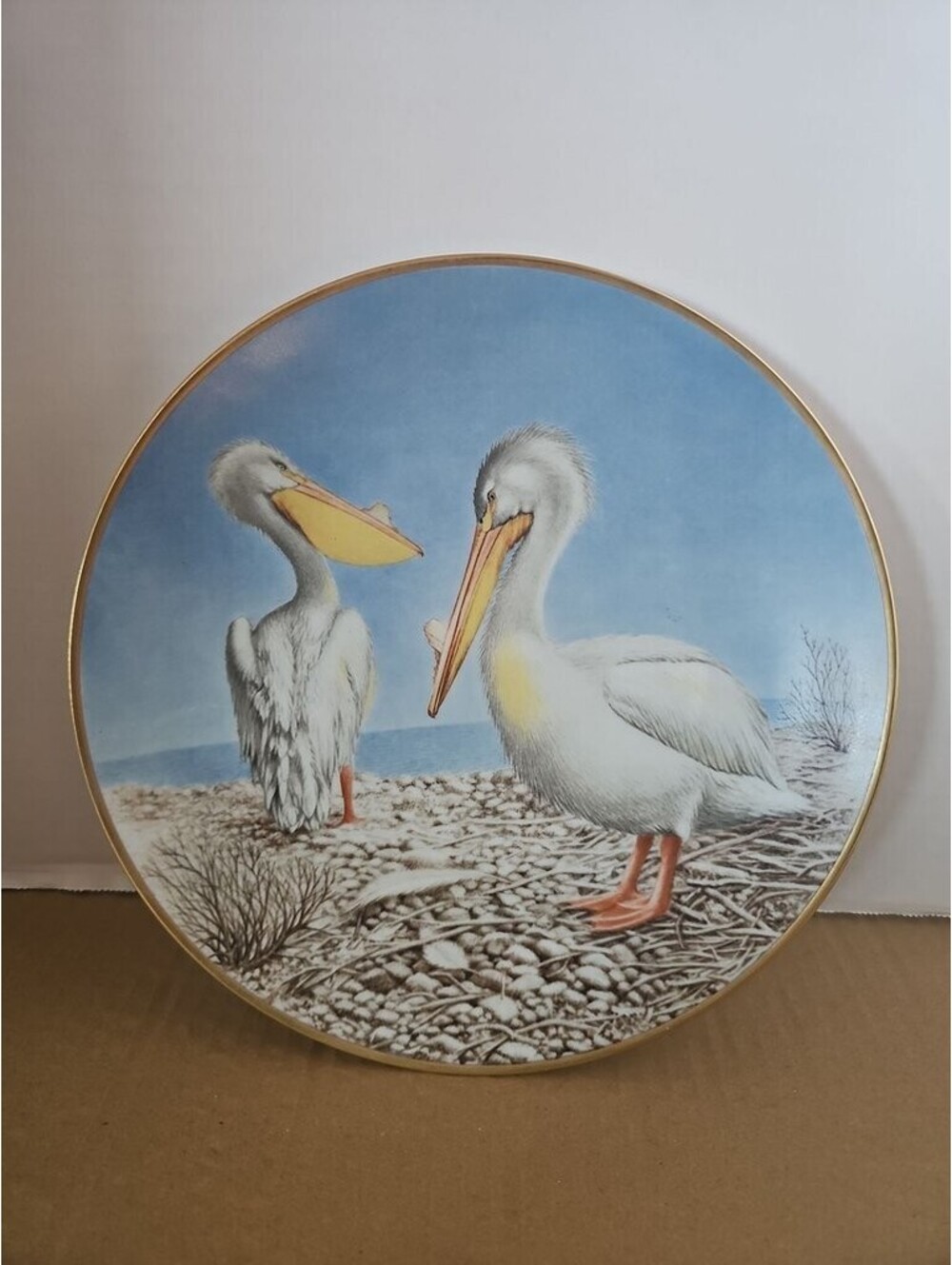 The 12 Waterbird Plates , The Pelican by Danbury Mint